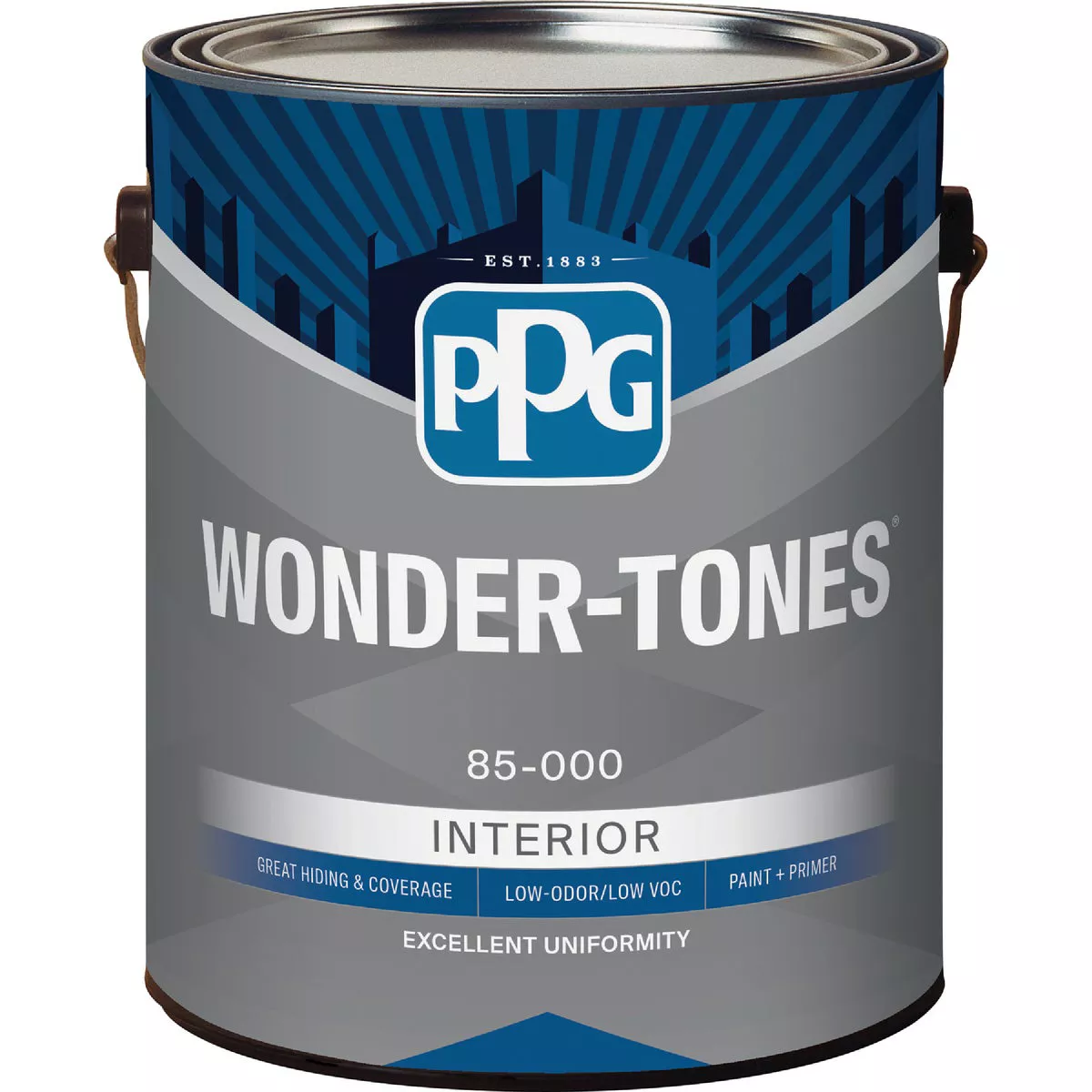 Wonder-Tones Interior Latex Paint + Primer Semi Gloss White Pastel Base Gallon