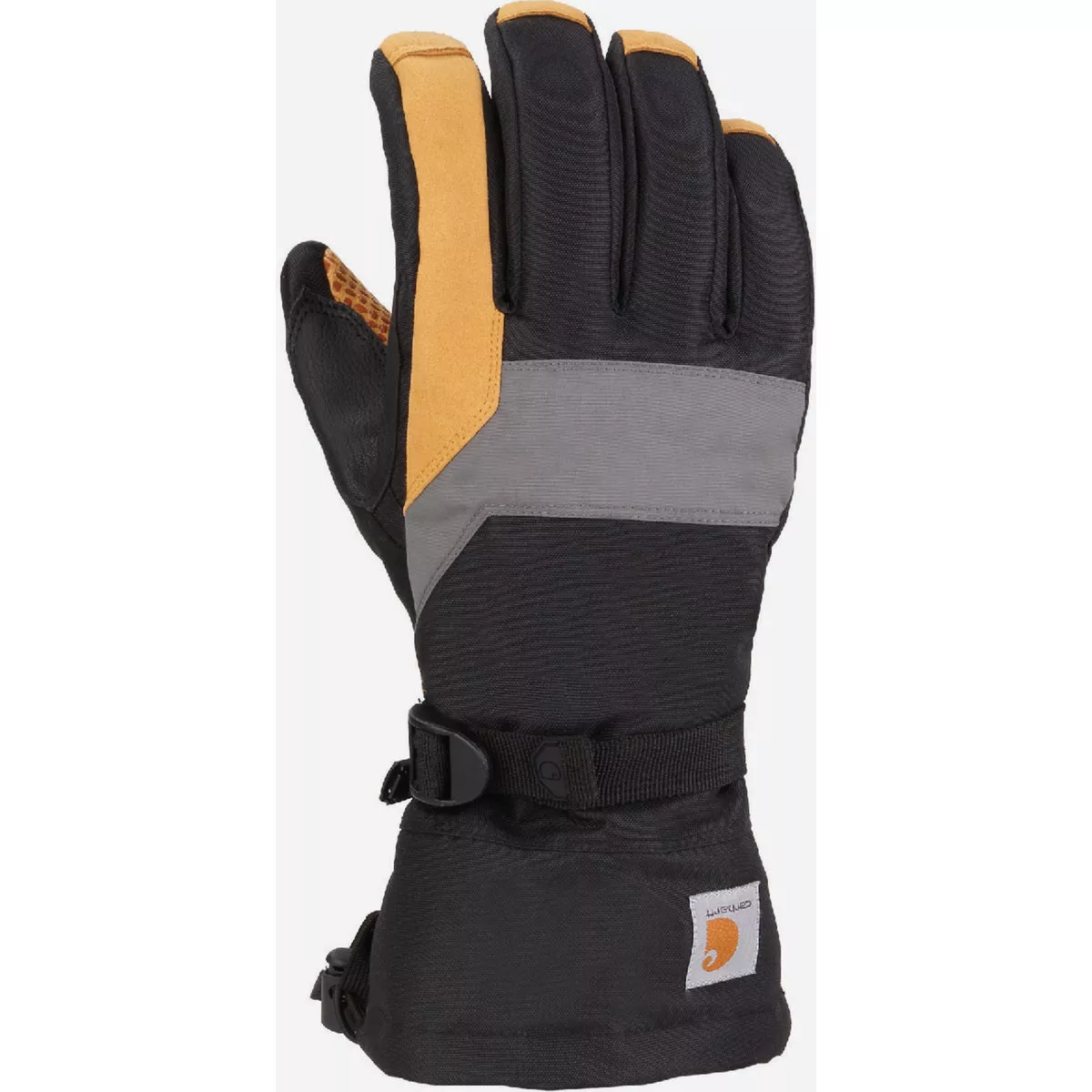Carhartt Men's S Black Dark Gray Barley Storm Defender Insulated Gauntlet Glove