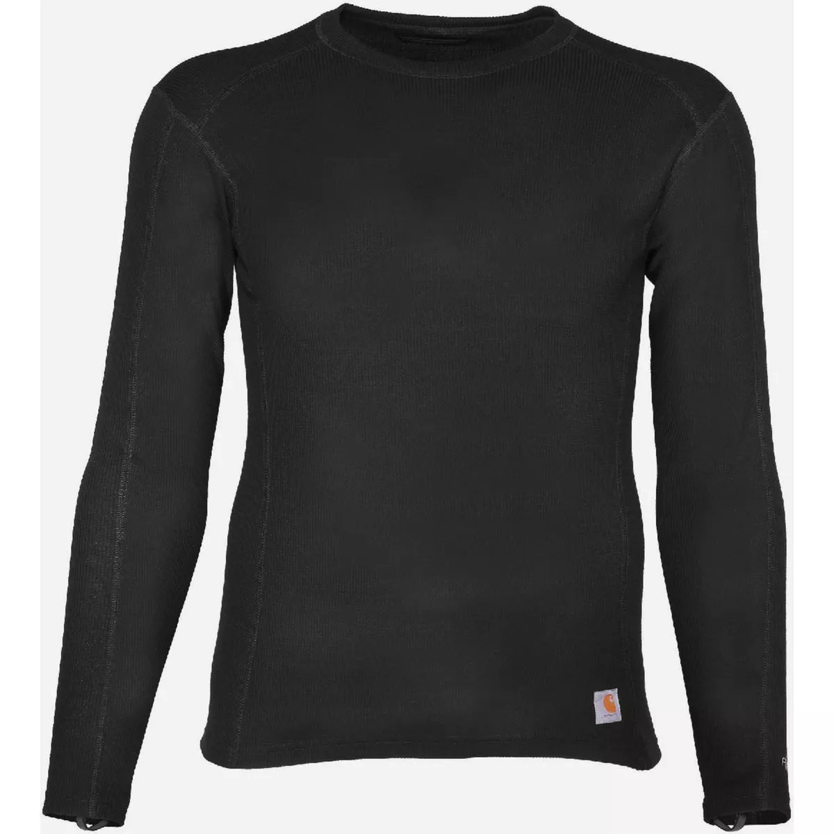 Carhartt Force Men's XL Black Midweight Waffle Base Layer Crewneck Top