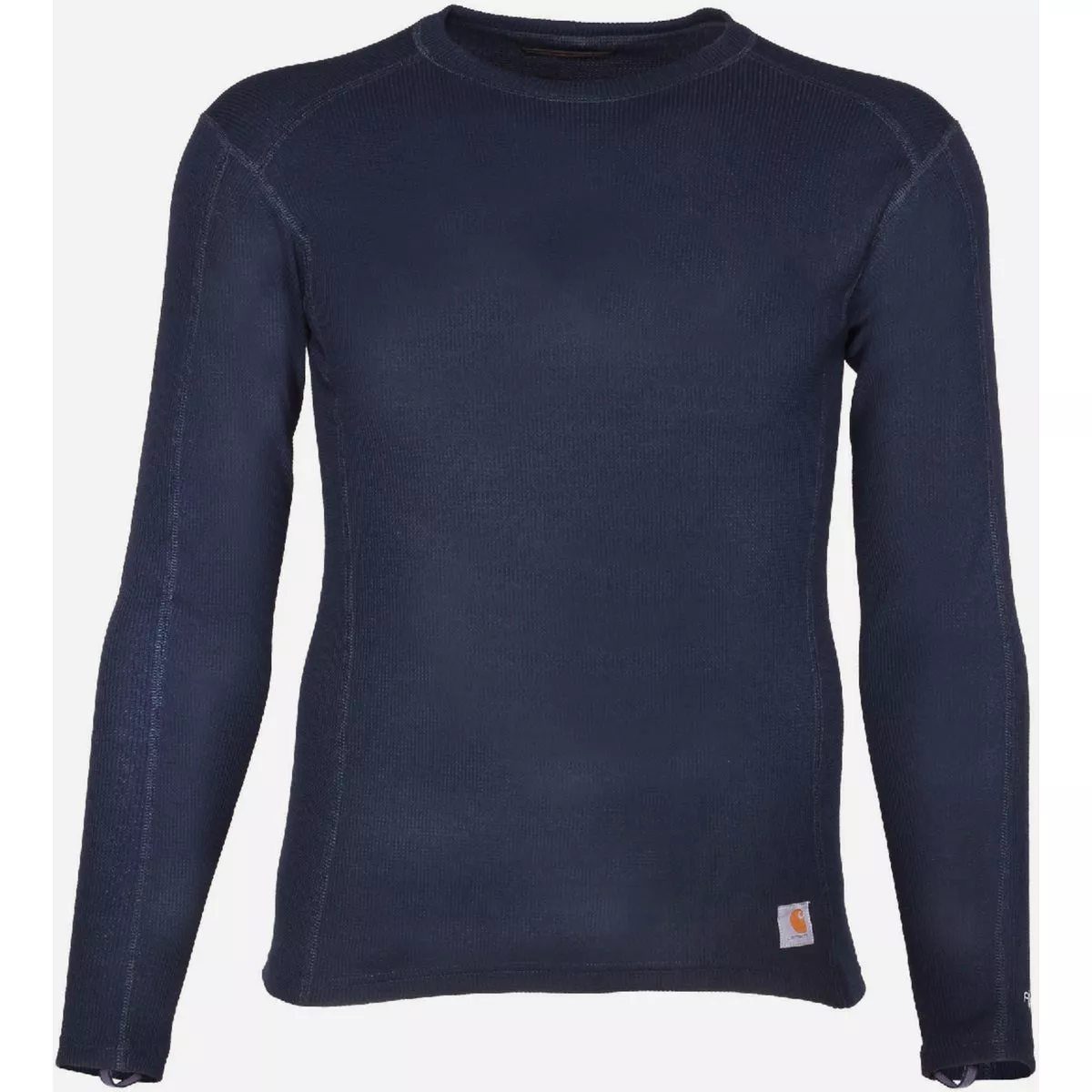 Carhartt Force Men's L Navy Heather Midweight Synthetic-Wool Blend Base Layer Crewneck Top