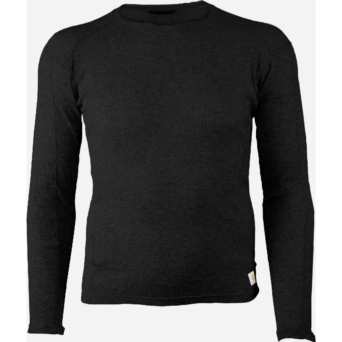 Carhartt Men's S Black Heather Midweight Cotton Base Layer Crewneck Top