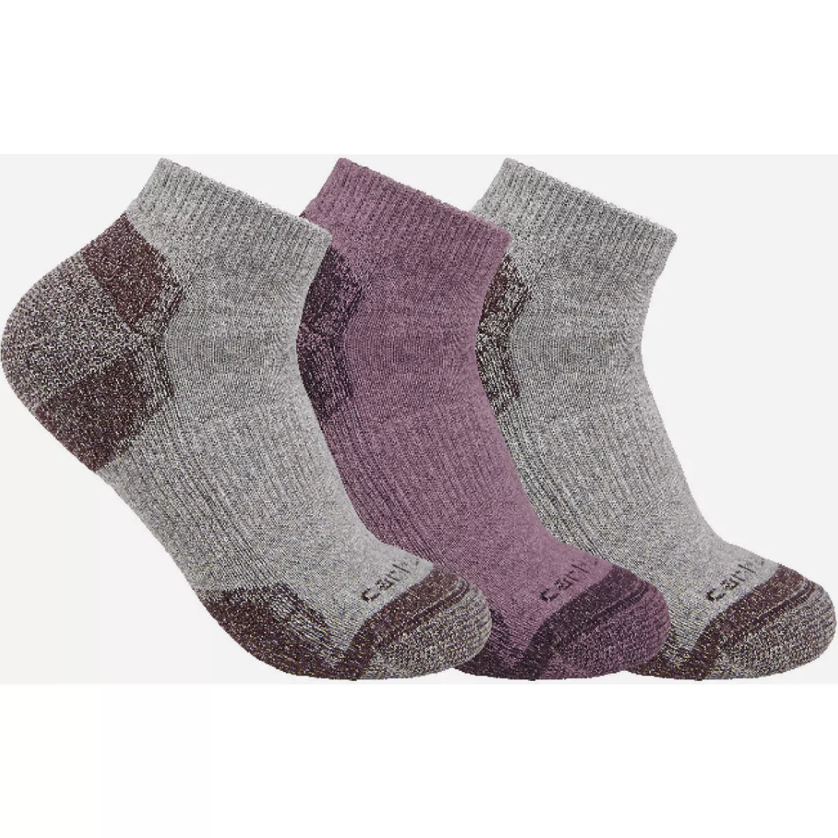 Carhartt Women's L Assorted Midweight Cotton Blend Low Cut Sock (3-Pack)