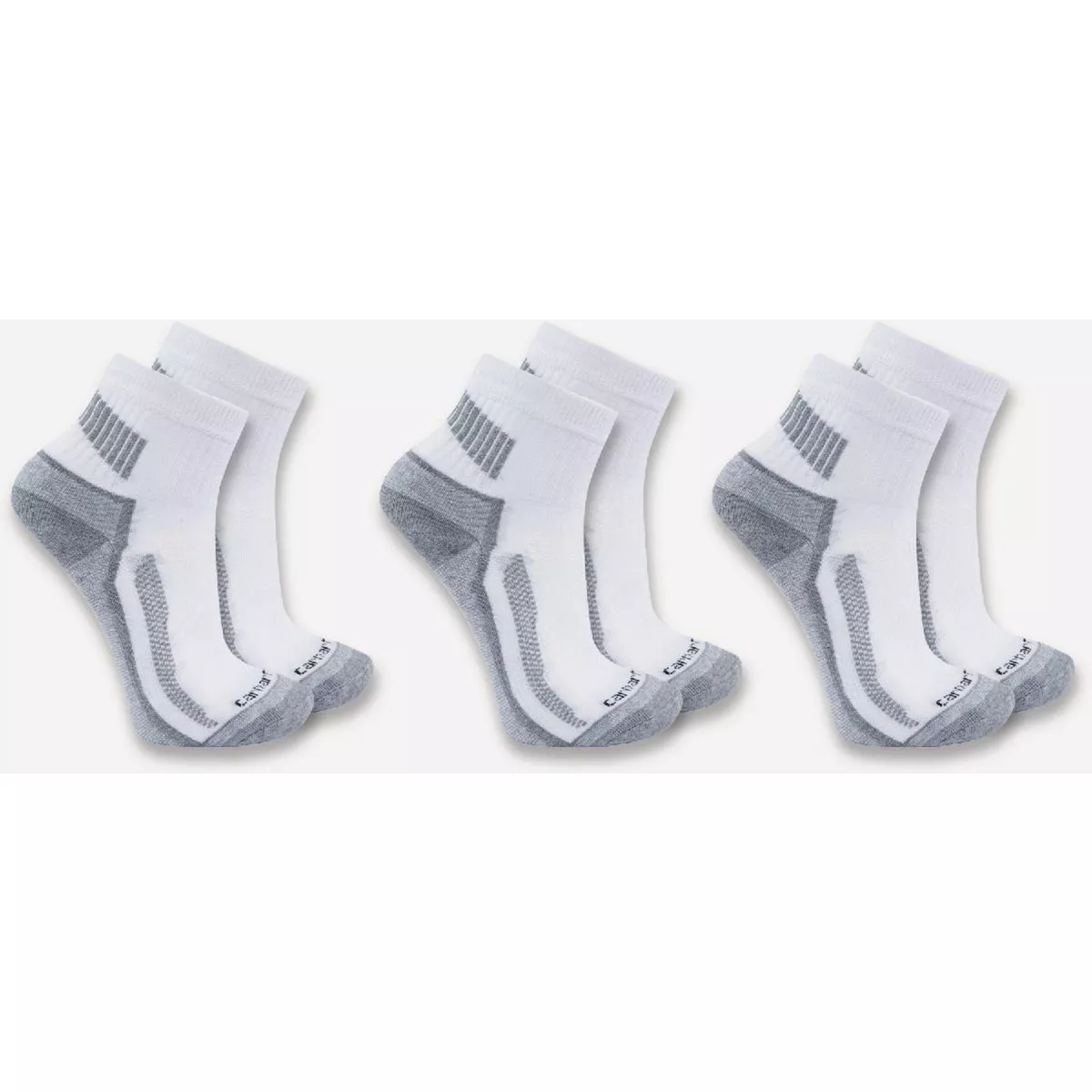 Carhartt Men's L White Force Midweight Quarter Sock (3-Pack)