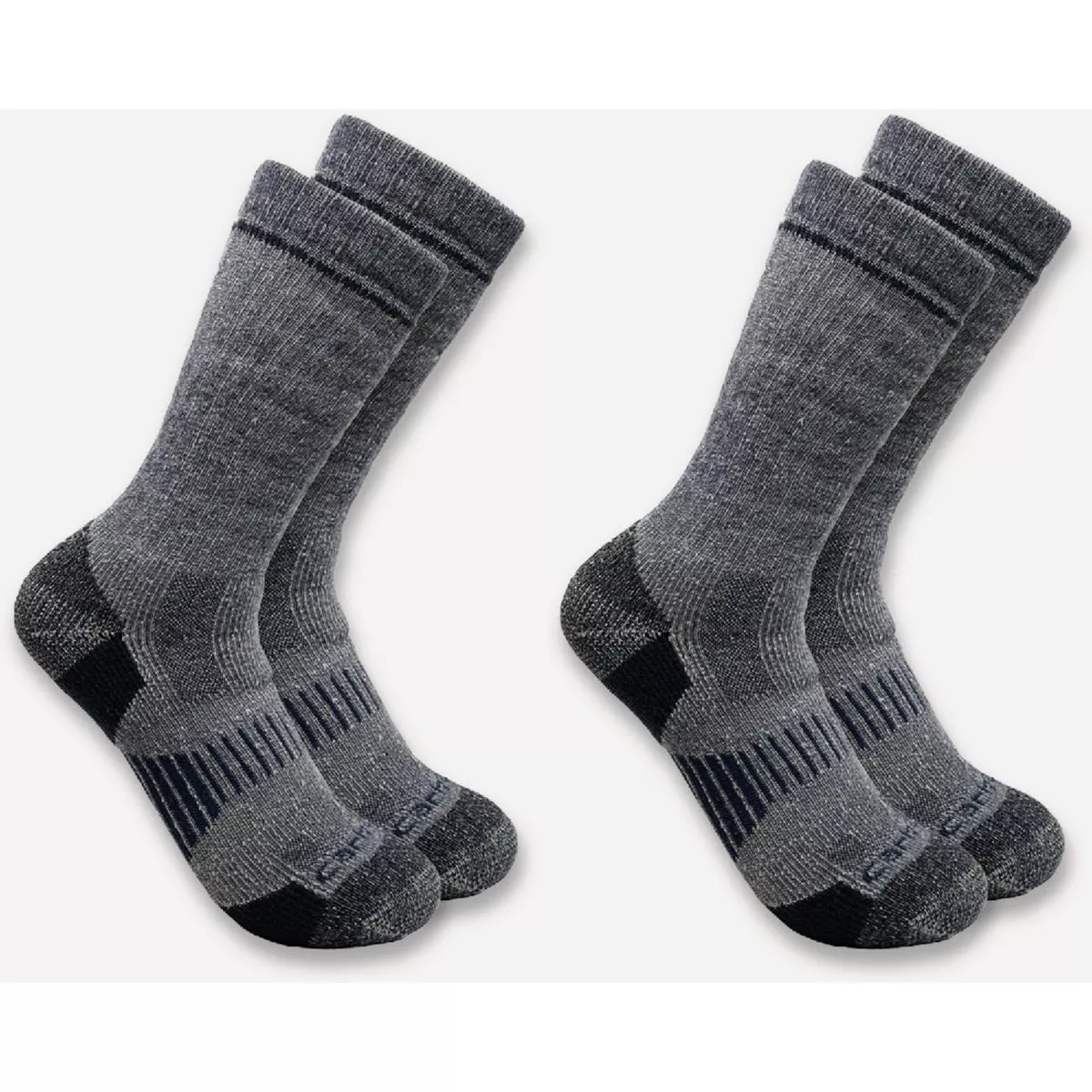 Carhartt Men's L Navy Midweight Synthetic-Wool Blend Boot Sock (3-Pack)