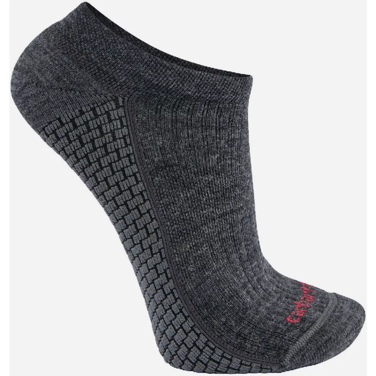 Carhartt Men's L Carbon Heather Force Grid Midweight Synthetic-Merino Wool Blend Low Cut Sock