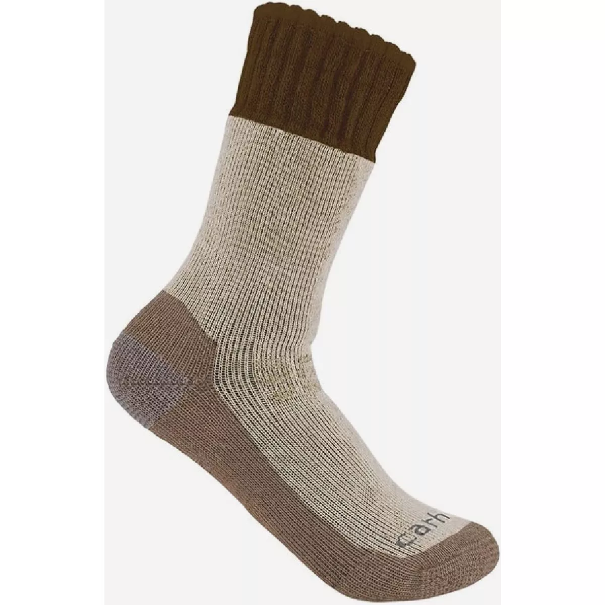 Carhartt Men's L Brown Heavyweight Synthetic-Wool Blend Boot Sock