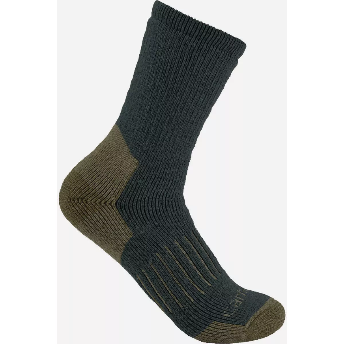 Carhartt Men's L Charcoal Heather Heavyweight Synthetic-Wool Blend Crew Sock