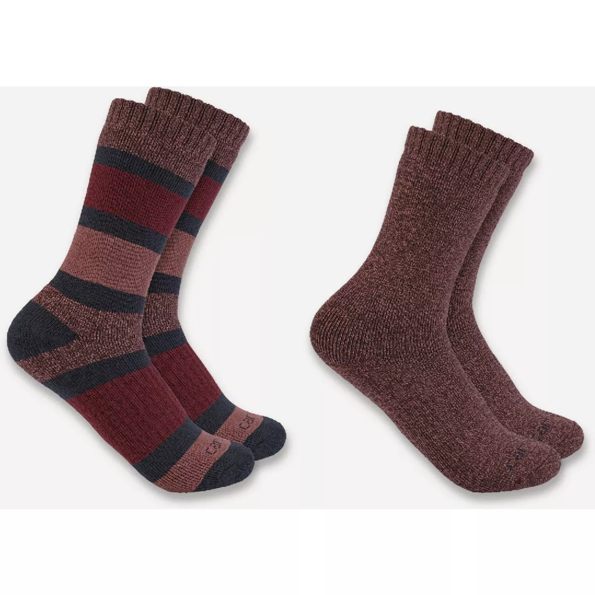 Carhartt Women's M Assorted Heavyweight Crew Sock (2-Pack)