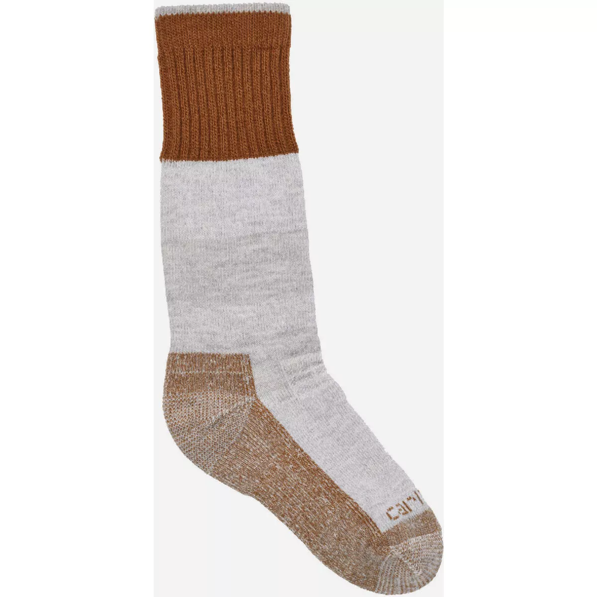 Carhartt Kid's M Brown Heavyweight Synthetic-Wool Blend Boot Sock