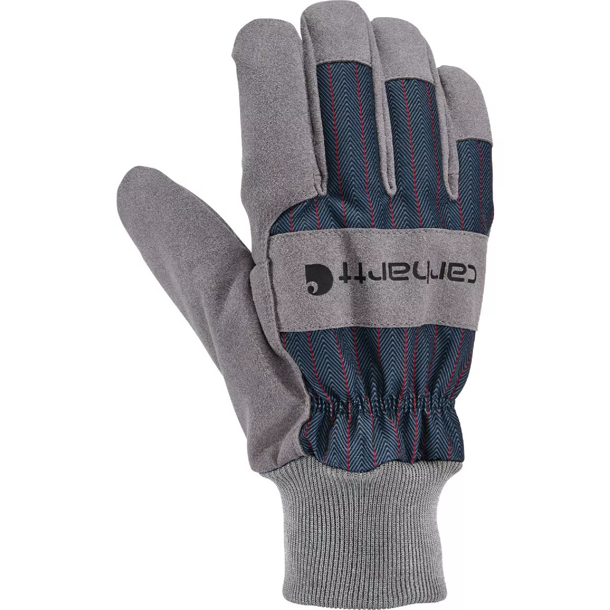 Carhartt Men's Small Steel Navy RR Stripe Storm Defender Insulated Knit Cuff Glove