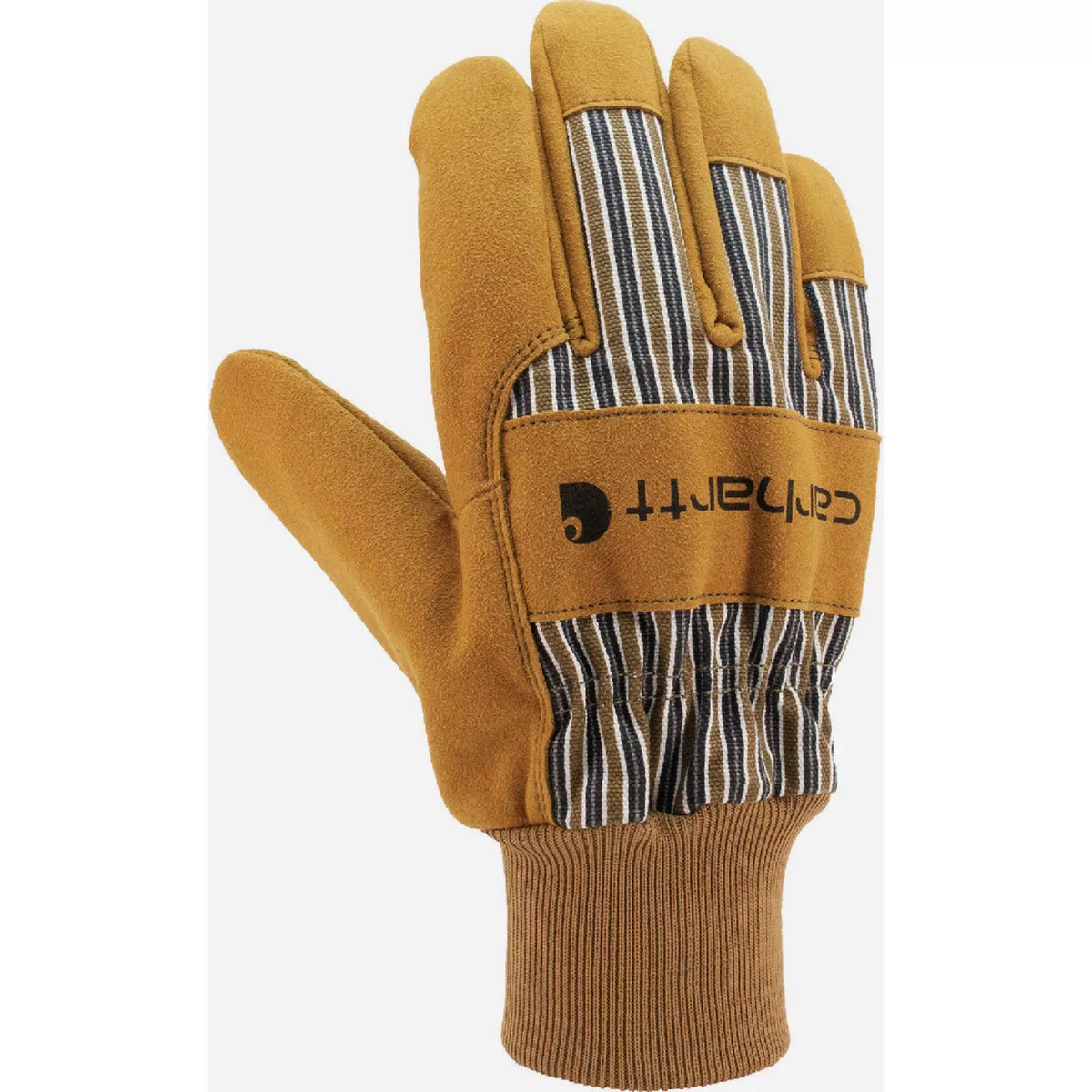 Carhartt Men's M Brown Duck Synthetic Suede Knit Cuff Glove
