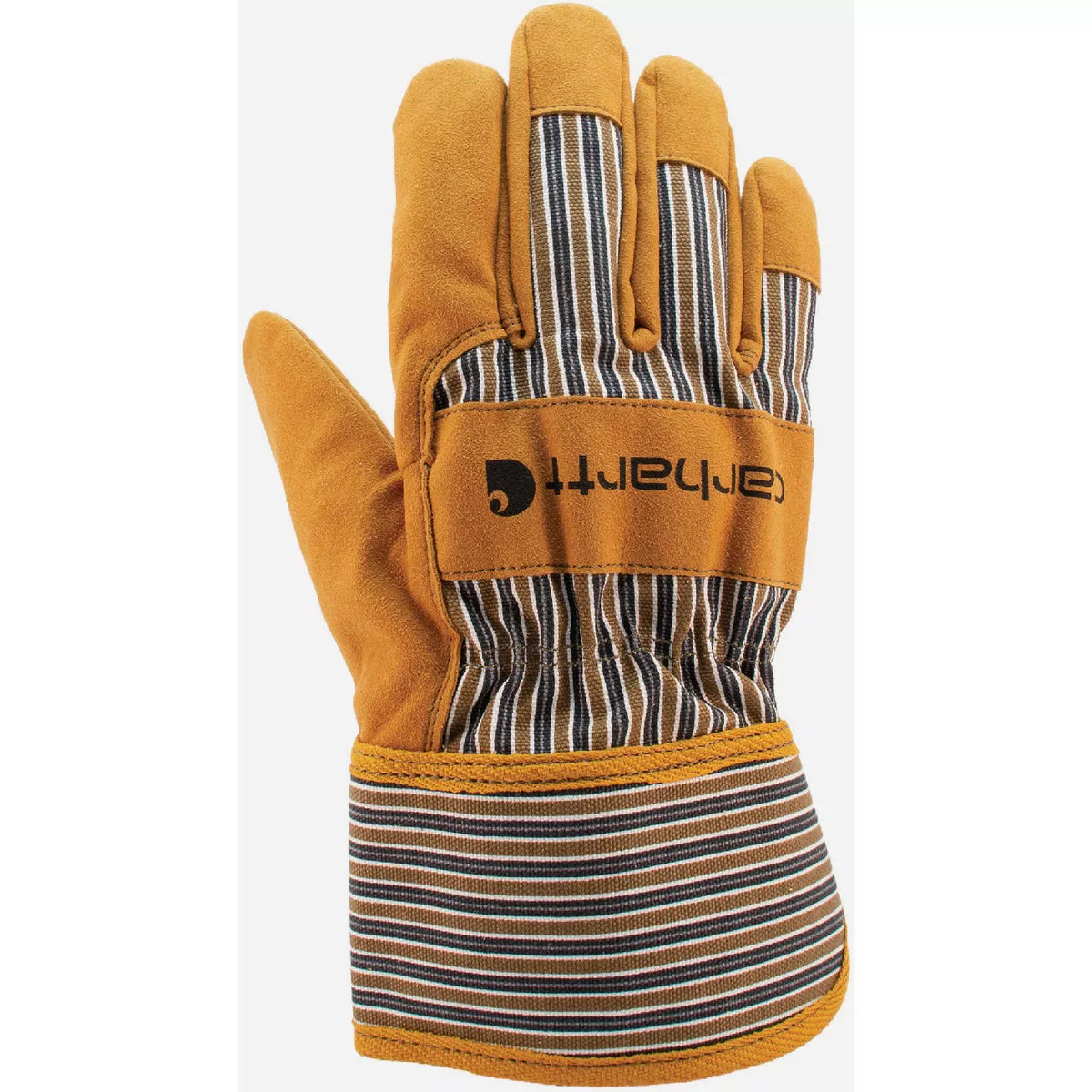 Carhartt Men's S Brown Duck Synthetic Suede Safety Cuff Work Glove