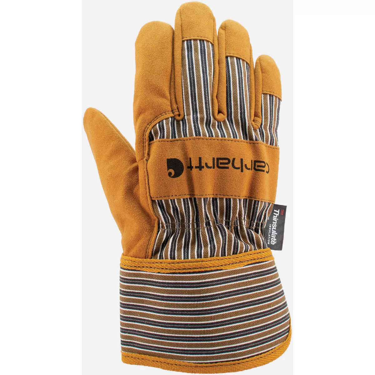 Carhartt Men's M Brown Insulated Duck Synthetic Suede Safety Cuff Glove