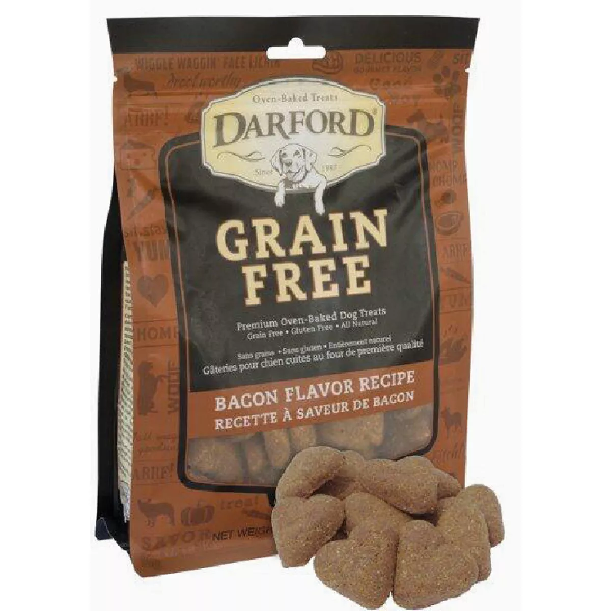 Darford Bacon Grain Free Bacon Recipe Dog Treats, 12 Oz.