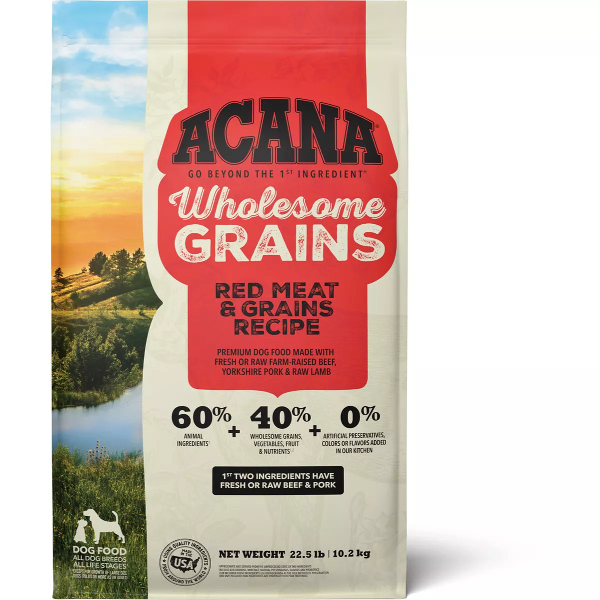 Acana Wholesome Grains Red Meat and Grains 22.5 Lb. Adult Dry Dog Food