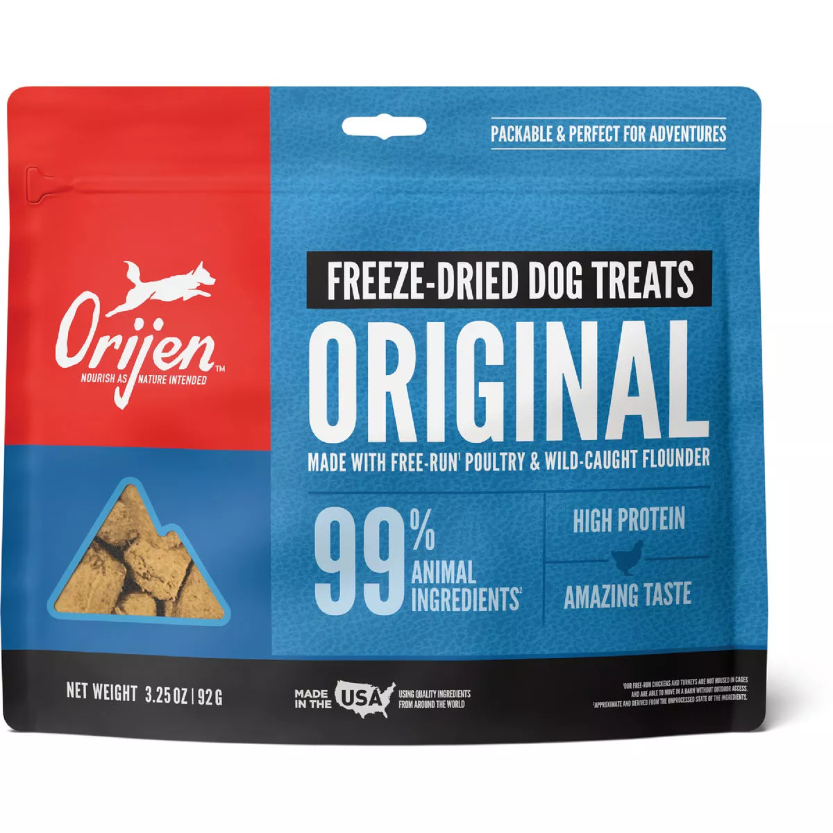 Orijen Original (Chicken, Turkey) Freeze-Dried Dog Treat, 3.25 Oz.