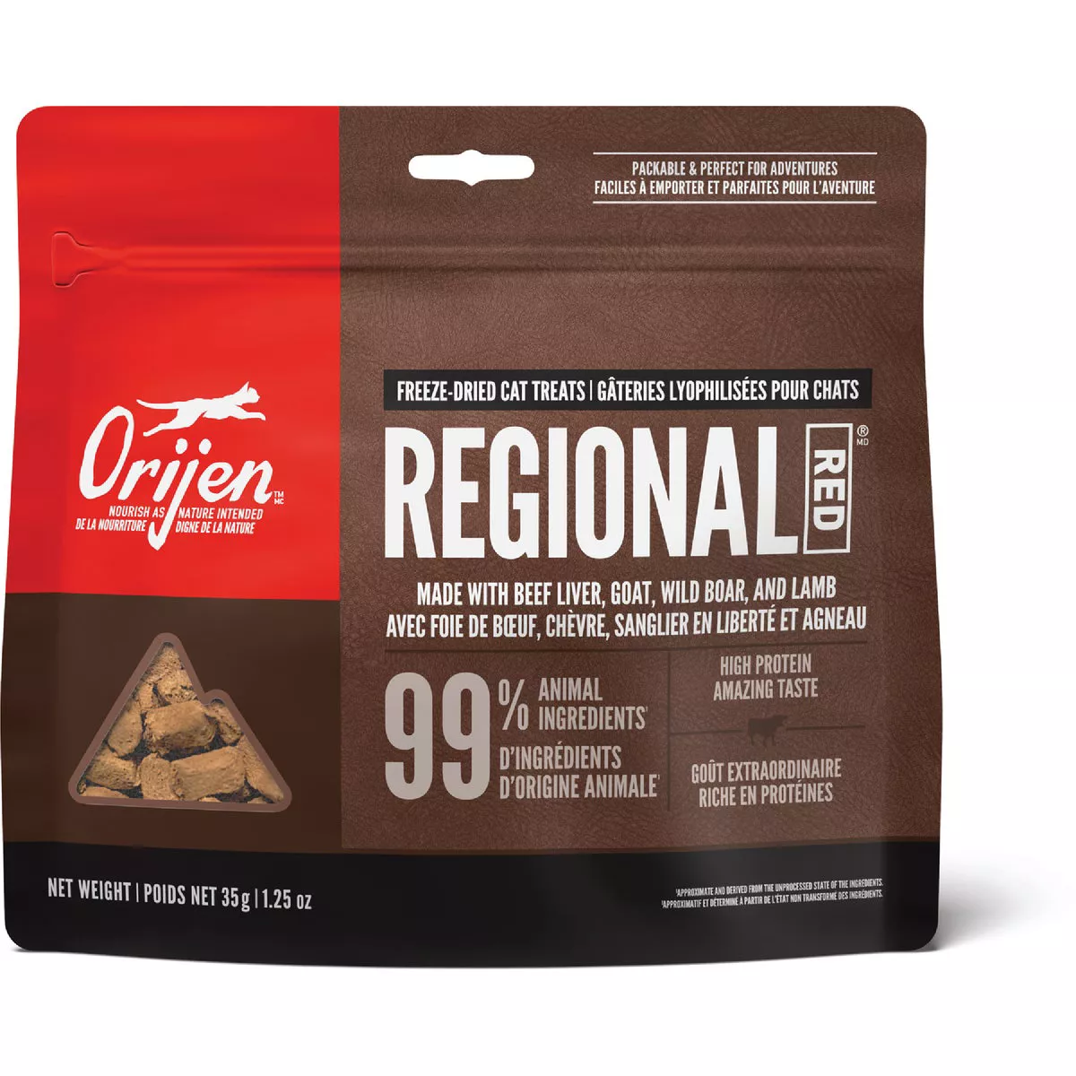 Orijen 1.25 Oz. Regional Red Freeze-Dried Grain Free Cat Treat