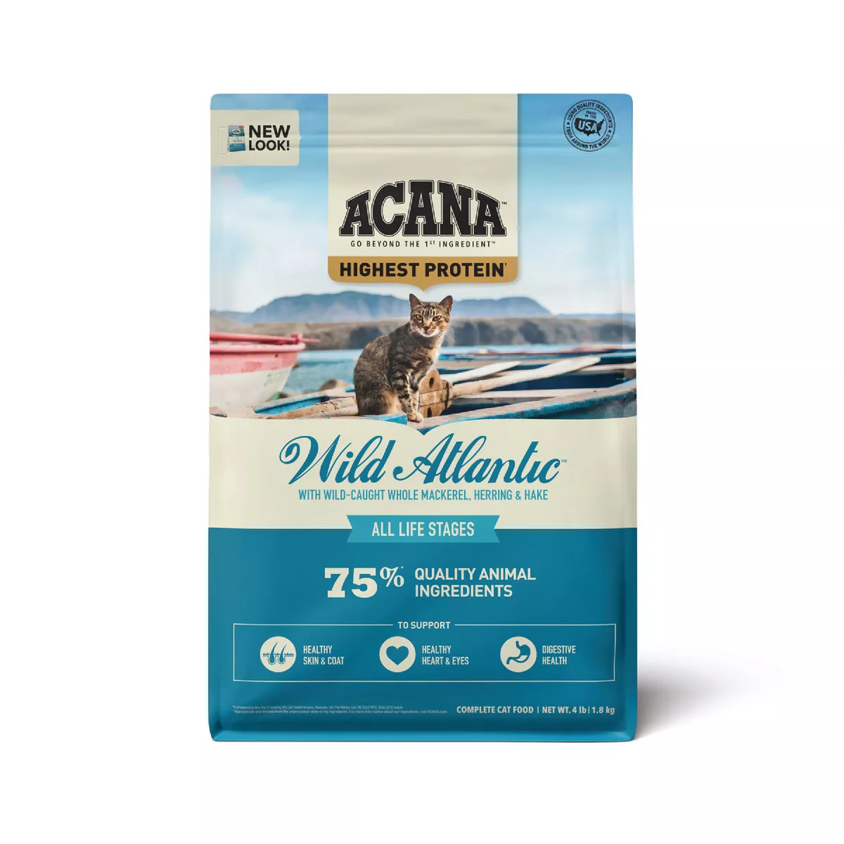 Acana 4 Lb. Grain Free Wild Atlantic Saltwater Fish with Liver Adult Dry Cat Food