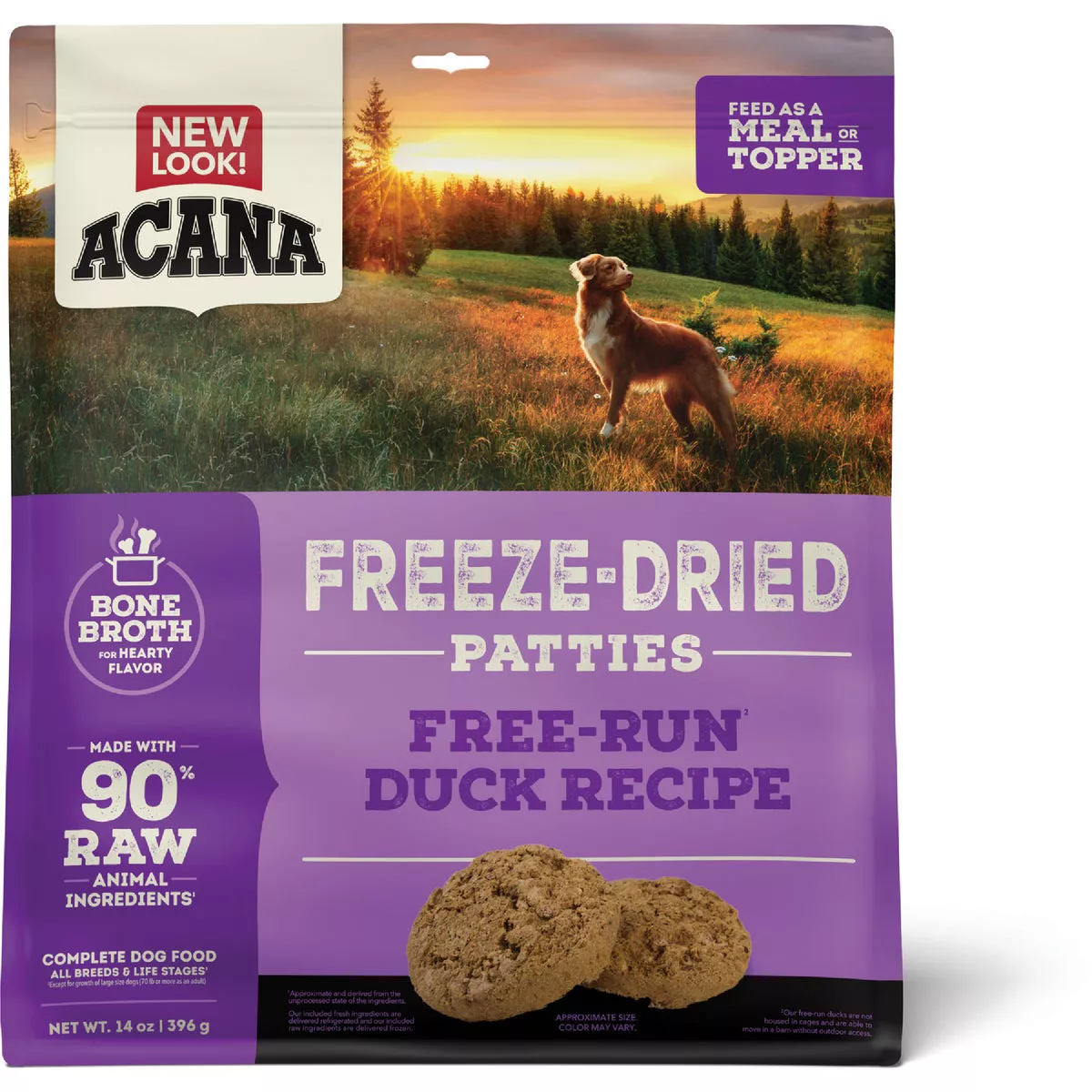 Acana 14 Oz. Duck Recipe Freeze-Dried Patties Adult Grain-Free Dry Dog Food