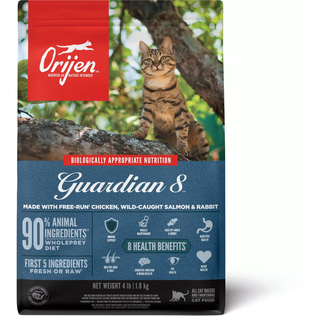 Orijen 4 Lb. Guardian 8 Chicken, Salmon, Rabbit Adult Dry Cat Food