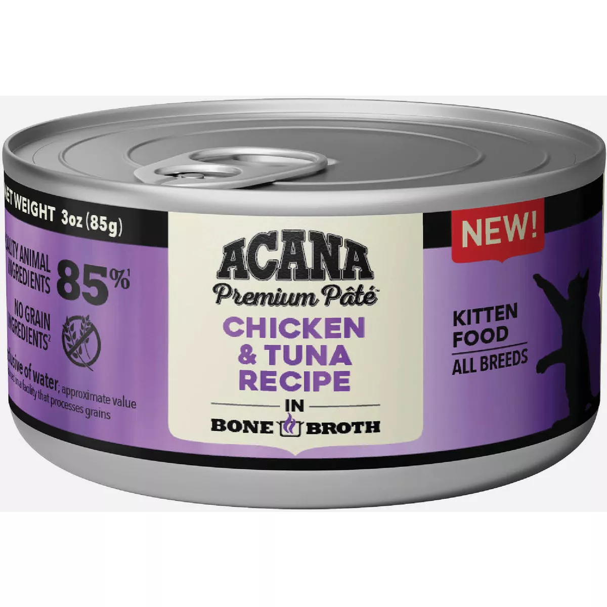 Acana 3 Oz. Premium Pate Chicken & Tuna Recipe Kitten Wet Cat Food
