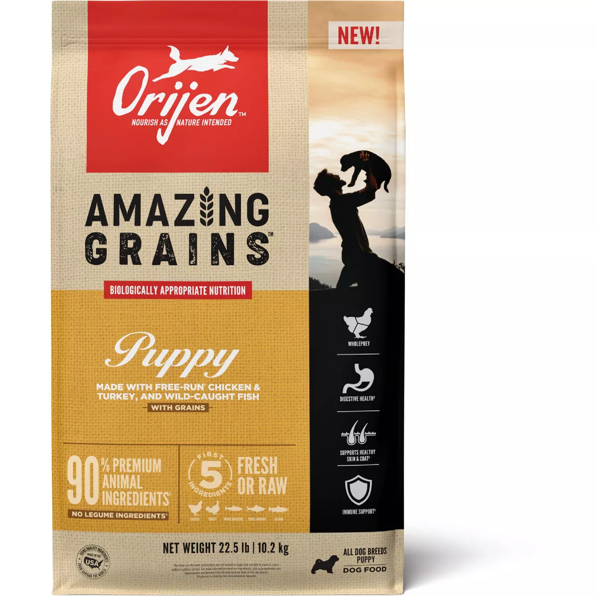 Orijen Amazing Grains 22.5 Lb. Puppy Dry Dog Food