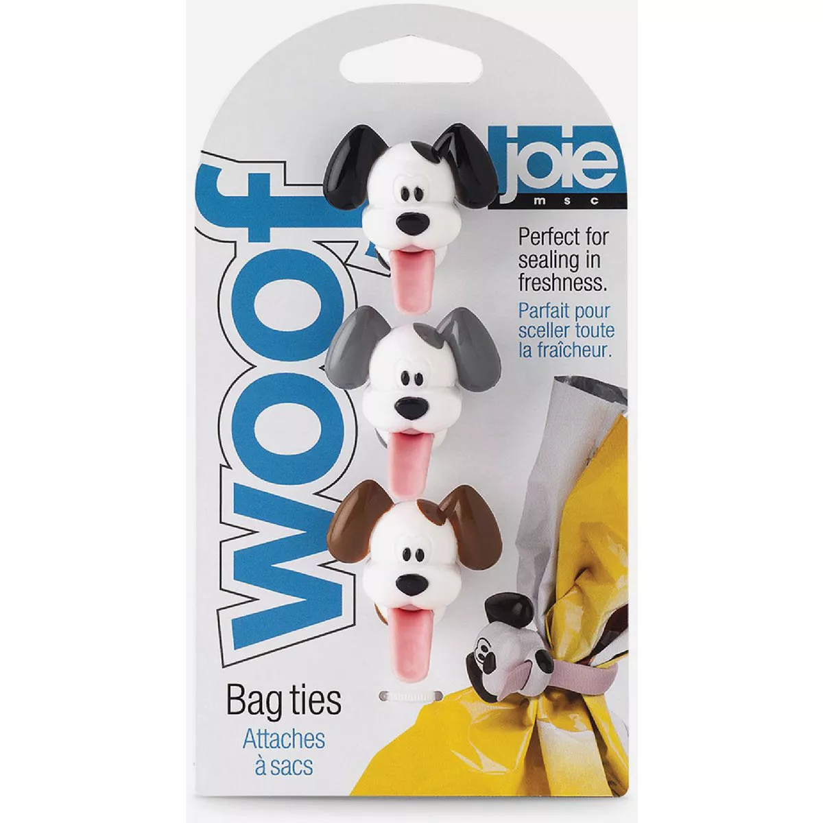 Joie Woof Silicone Bag Tie/Clip (3-Count)