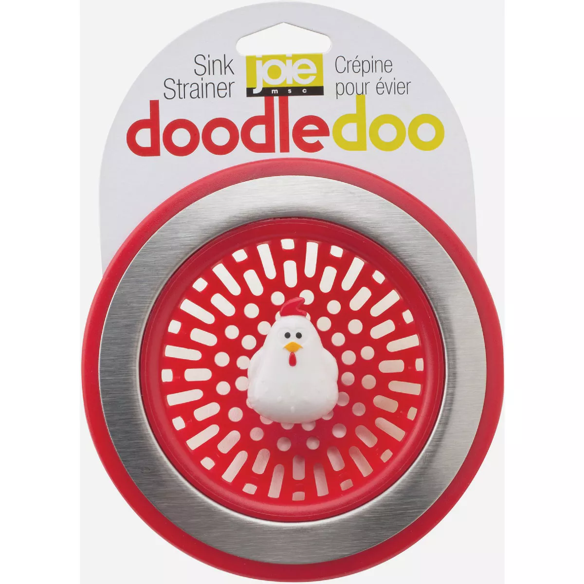 Joie DoodleDoo 4.5 In. Stainless Steel/Plastic Rooster Strainer Cup