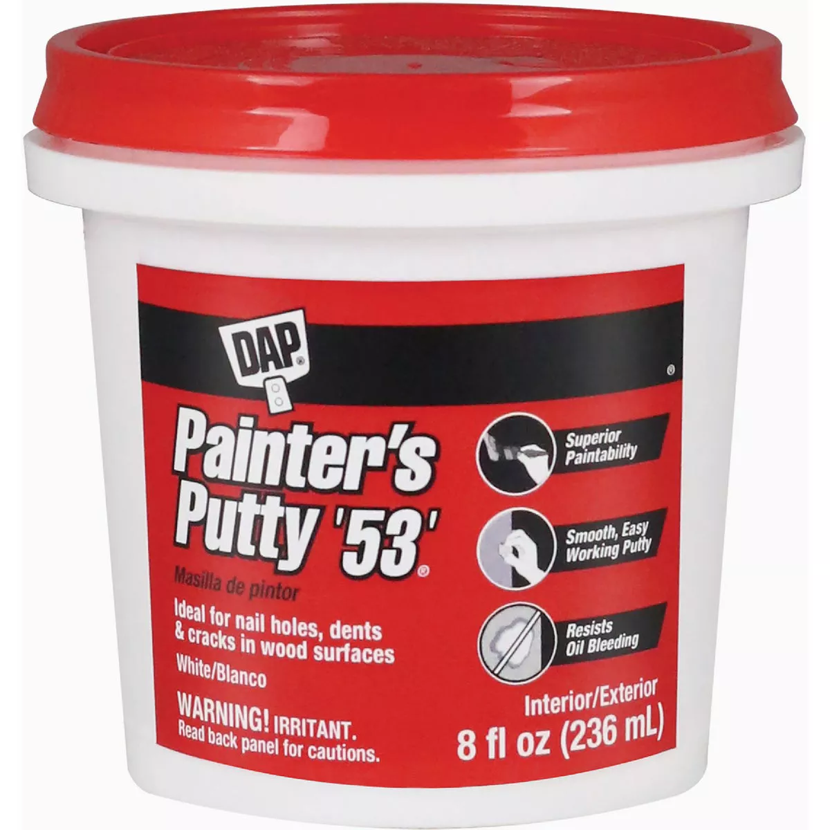DAP Professional Painters Putty 53 8 Oz. White Patching Compound