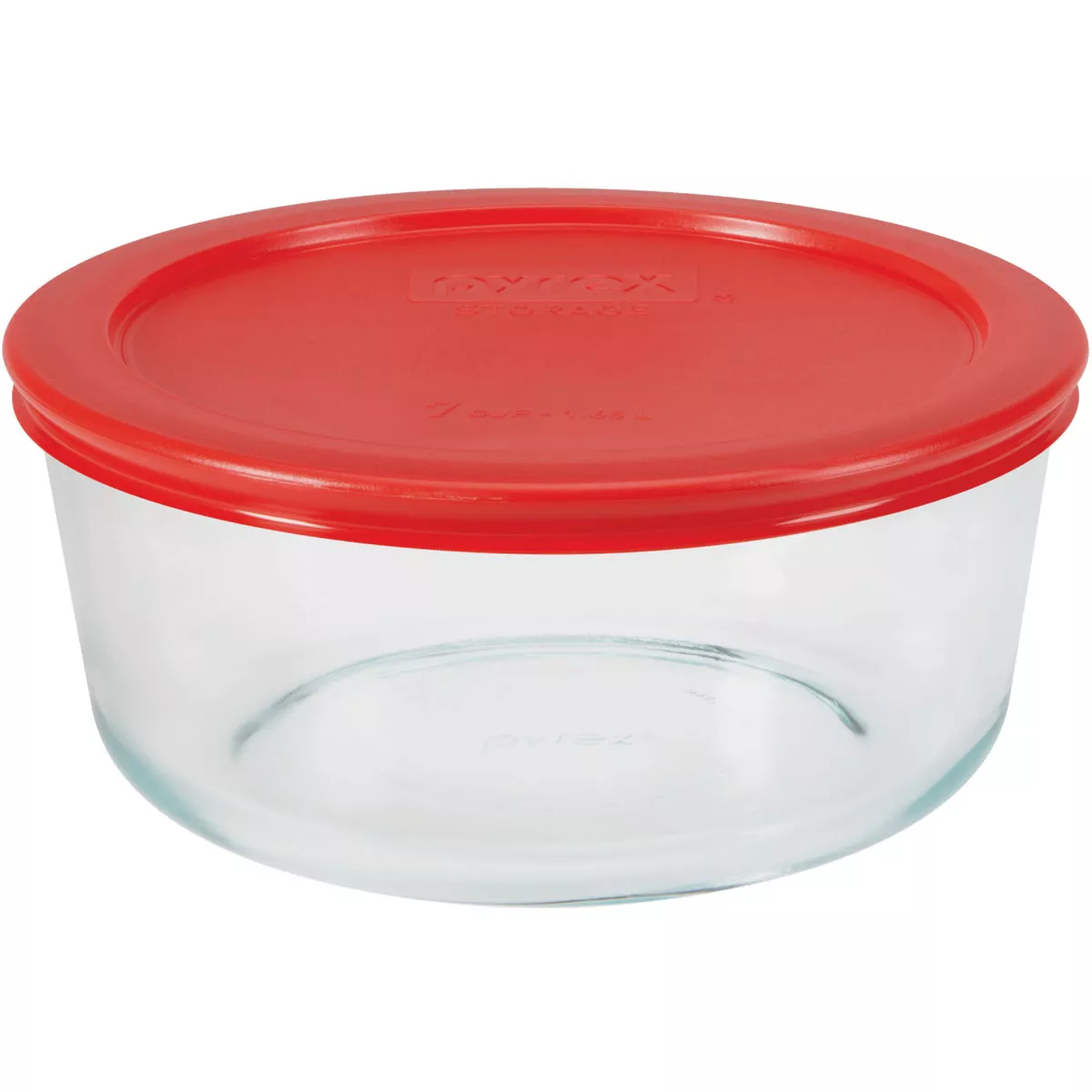 Pyrex 7 Cup Round Glass Food Storage Container with Lid