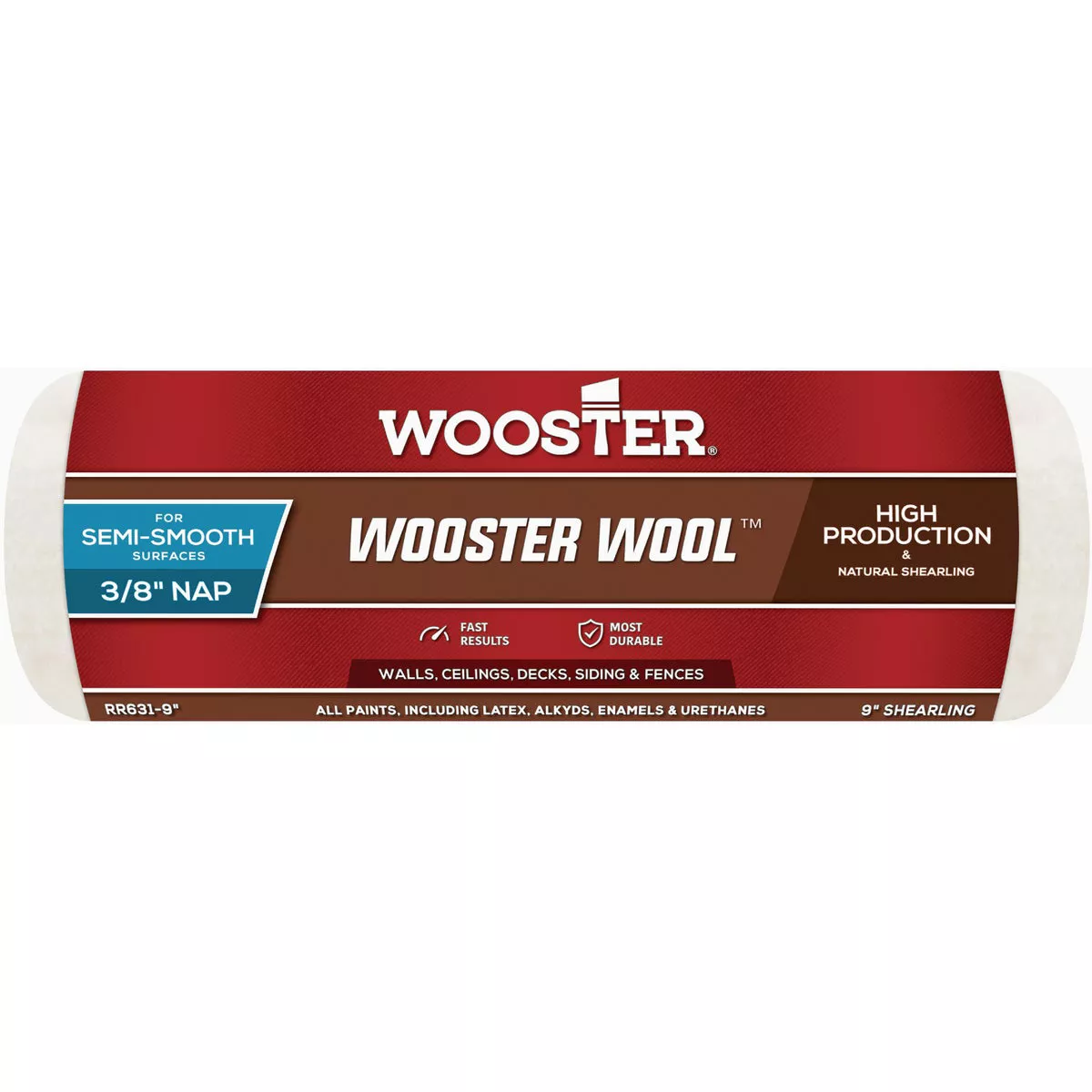 Wooster 9x3/8 Wool Roller Cover-