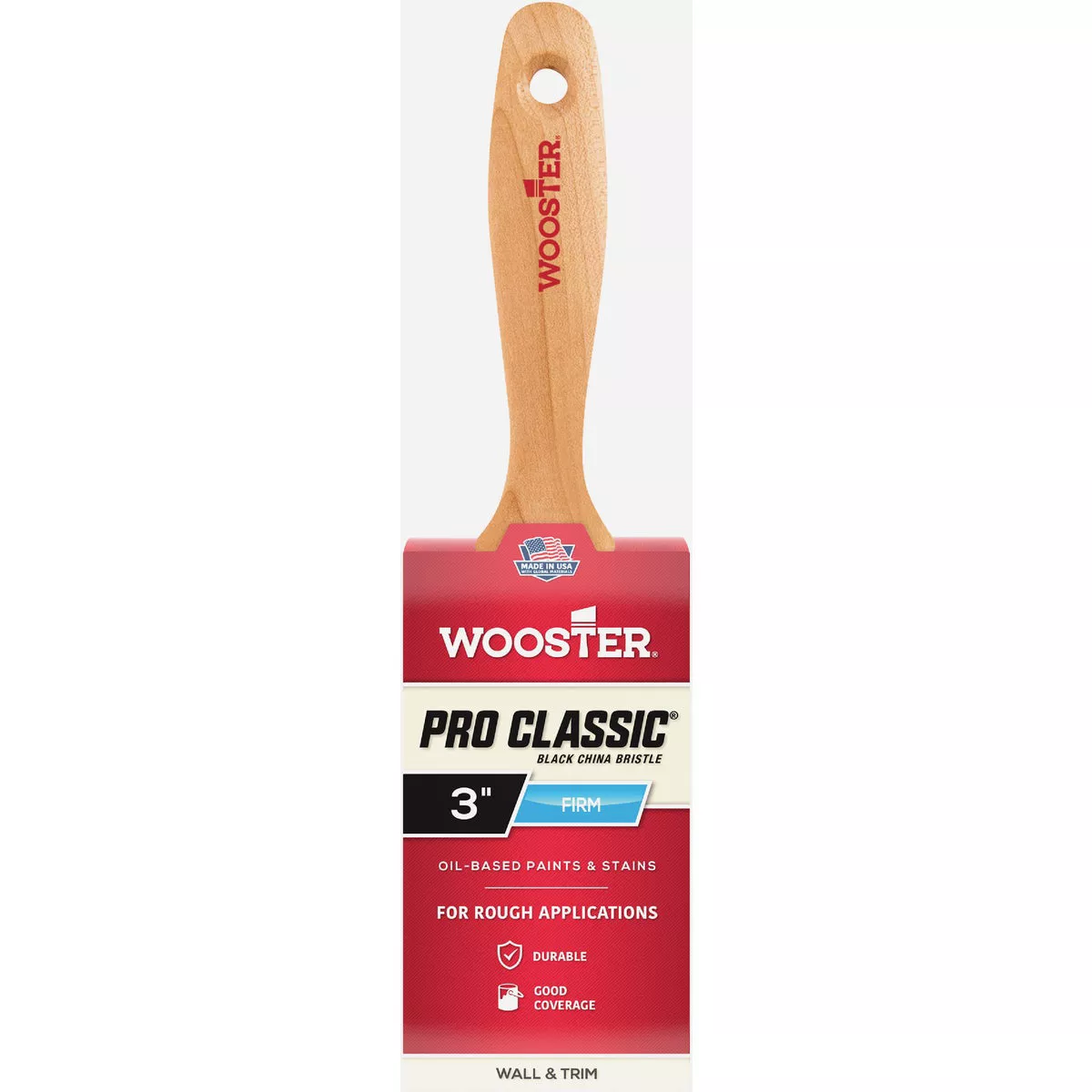 Wooster 3 In. Black Bristle Varnish Brush