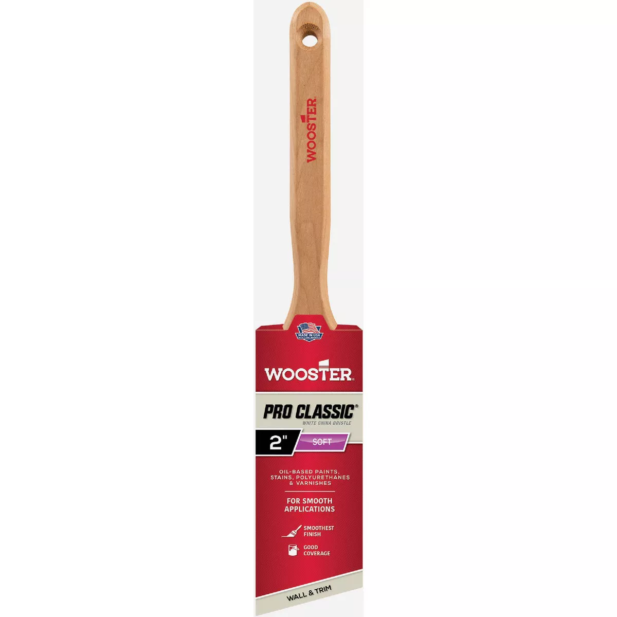 Wooster 2 In. White Bristle Angle Brush
