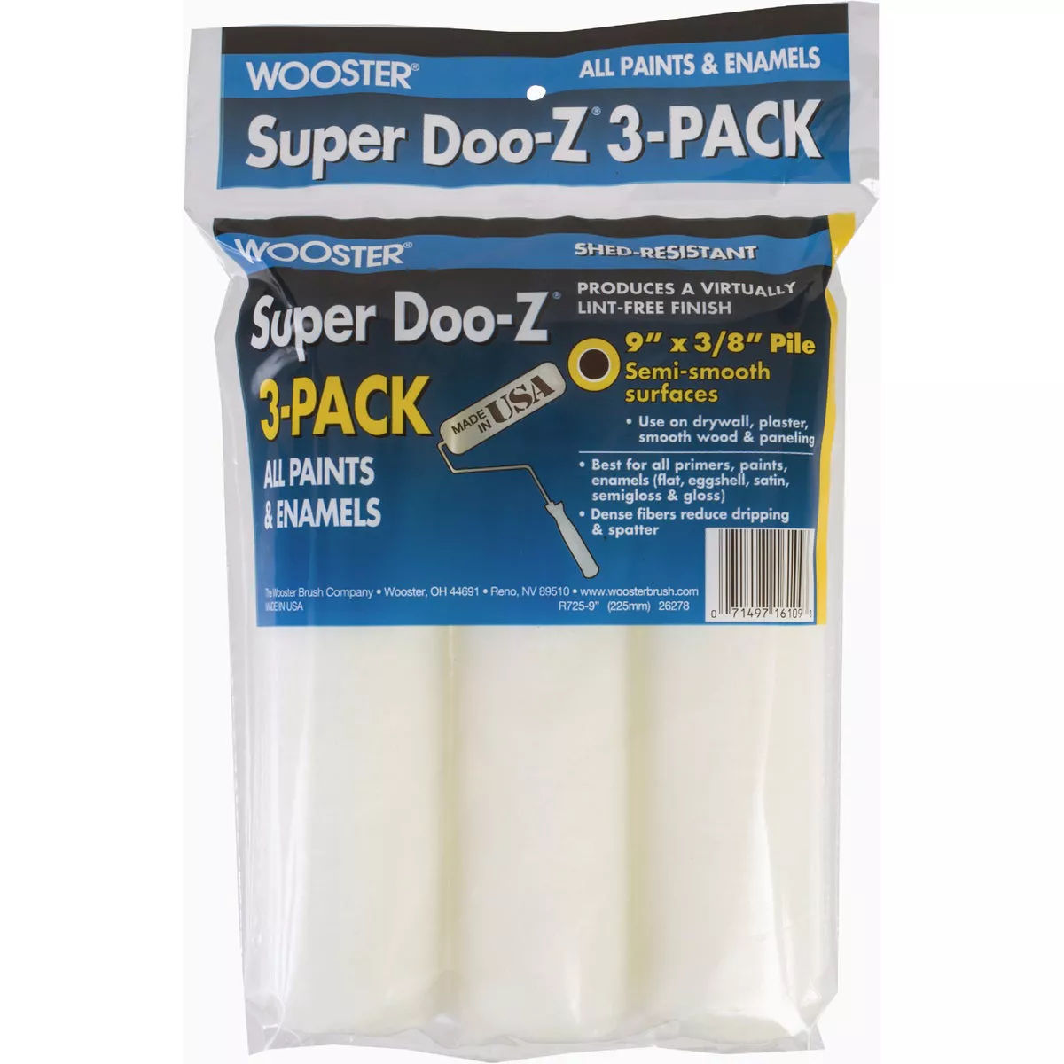 Wooster Super Doo-Z 9x3/8 Roller Cover (3-Pack)