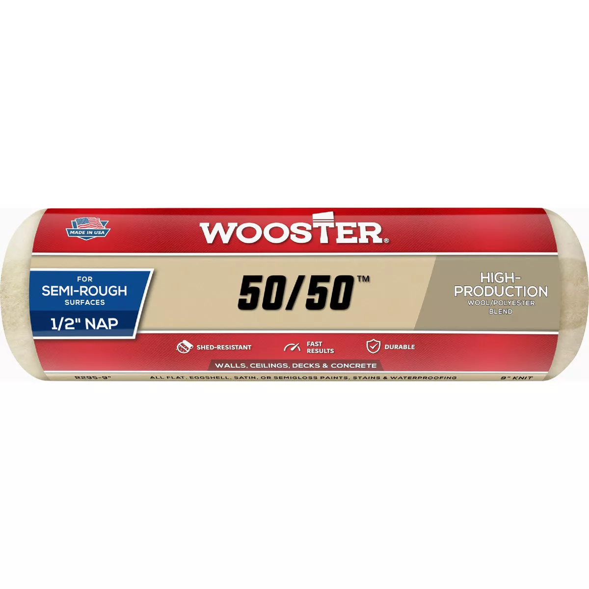 Wooster 9x1/2 50/50 Roller Cover (3-Pack)