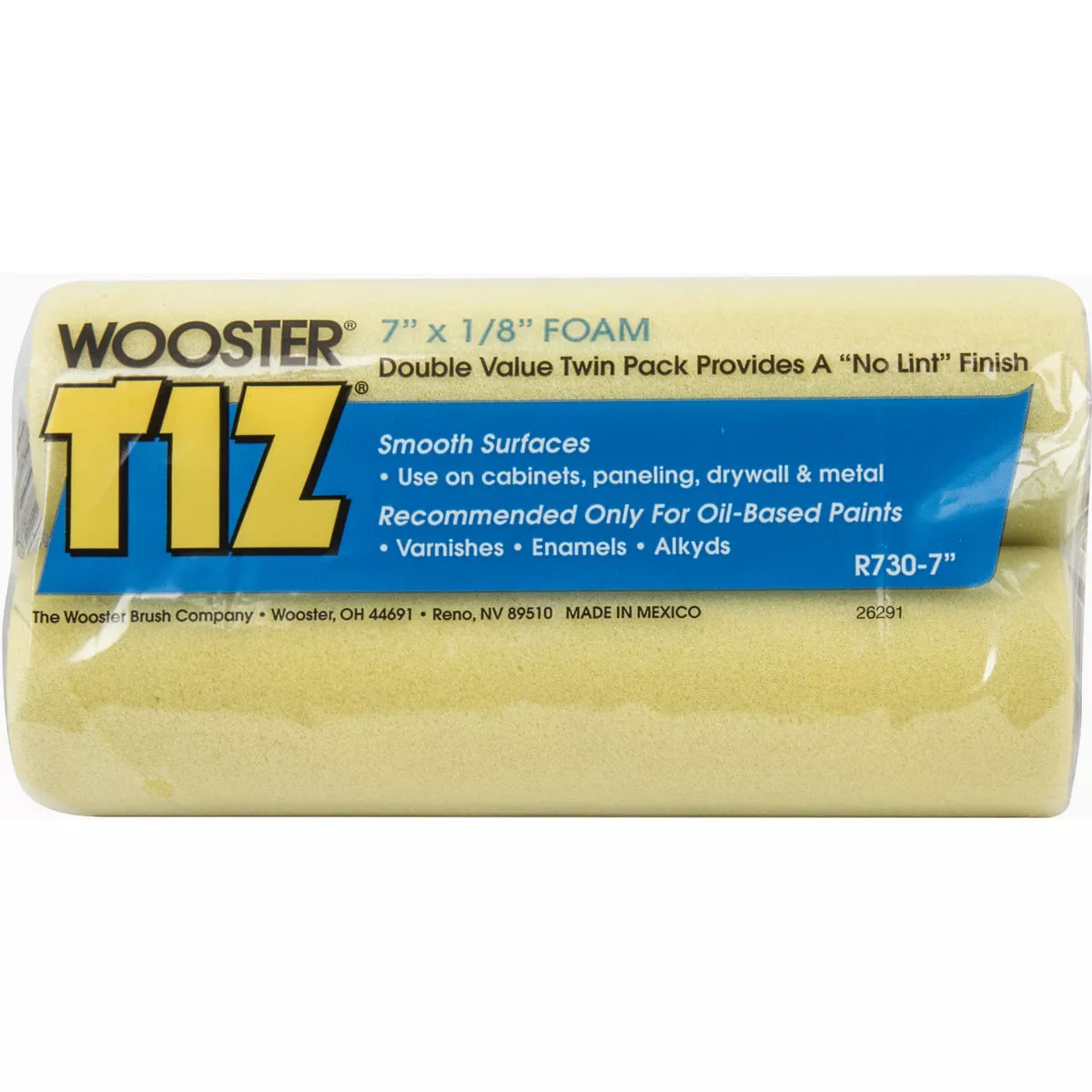 Wooster 7 In. Tiz Foam Twin Pack Roller Cover-