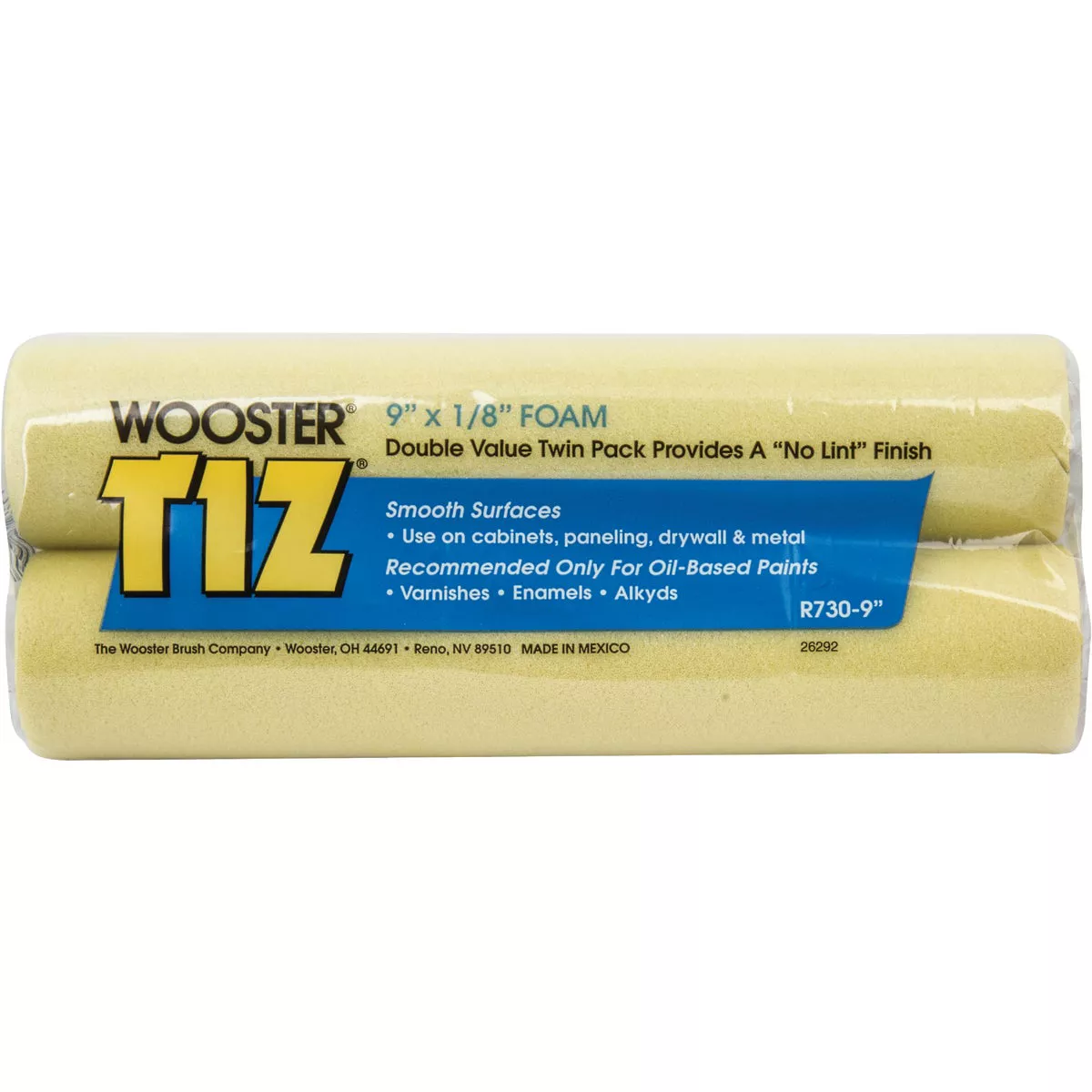 Wooster 9 In. Tiz Foam Twin Pack Roller Cover