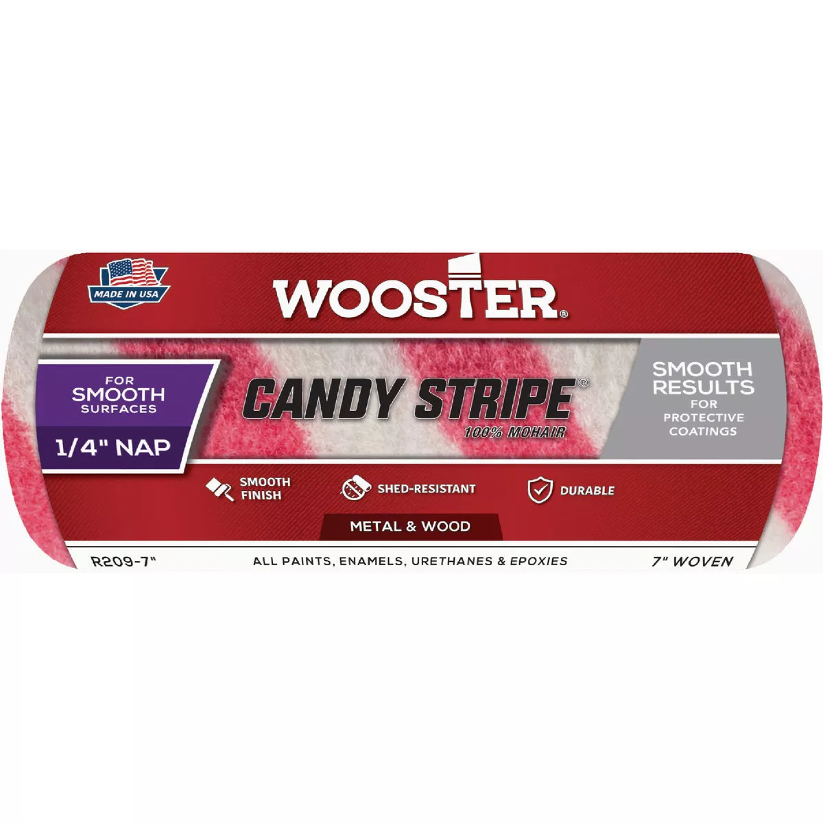 Wooster 7x1/4 Candy Stripe Roller Cover