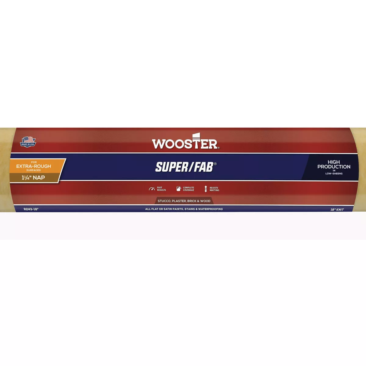Wooster Super/Fab 18x1-1/4 Roller Cover