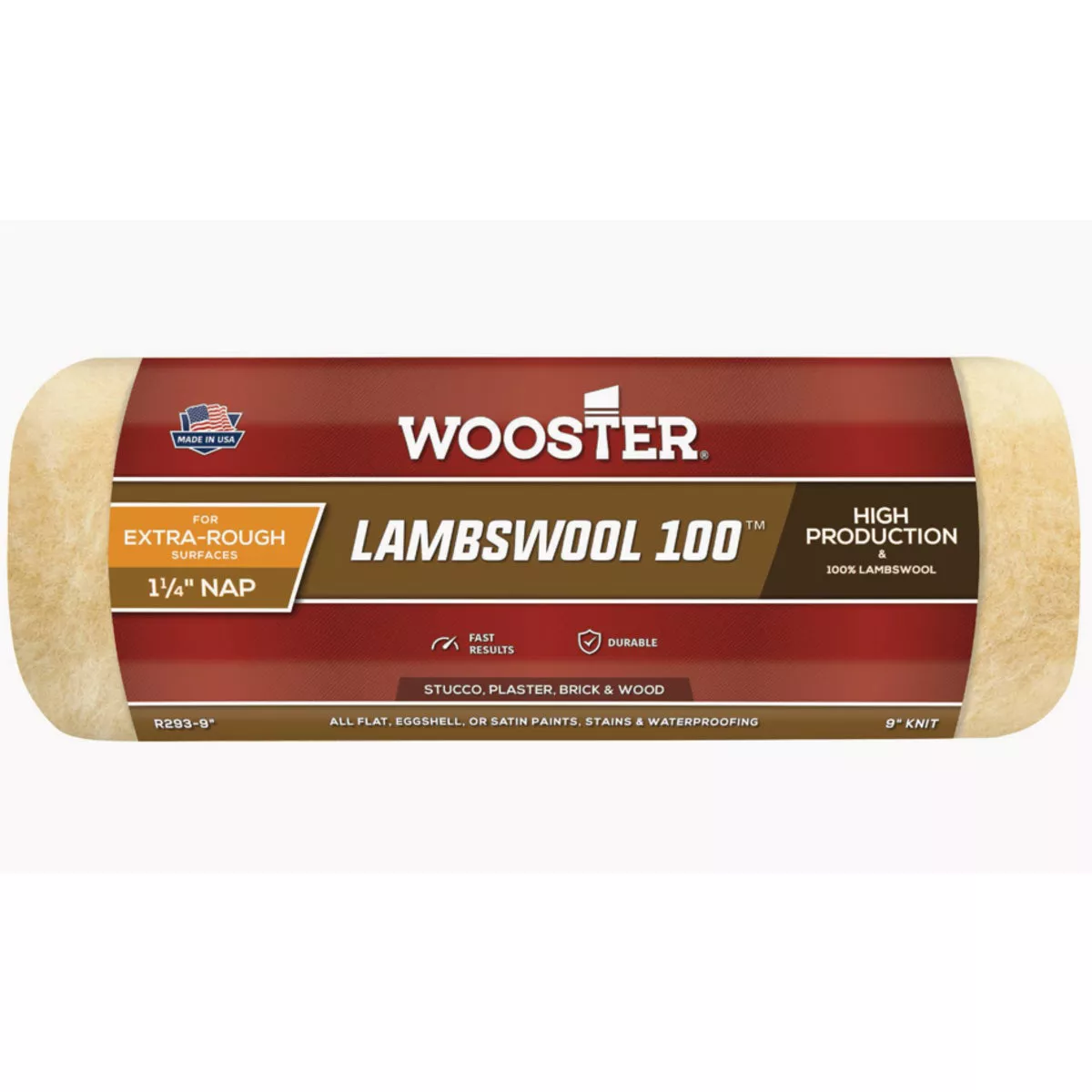 Wooster Lambswool 100 9x1-1/4 Roller Cover