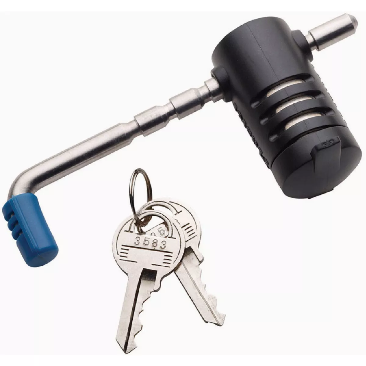 Master Lock 9/16 In. (14mm) to 2-3/4 In. (70mm) Long Adjustable Stainless Steel Trailer Coupler Latch Lock