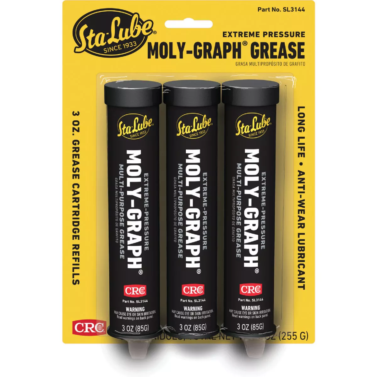 CRC Sta-Lube 9 Oz. Can Moly-Graph Extreme Pressure Multi-Purpose Grease (3-Pack)