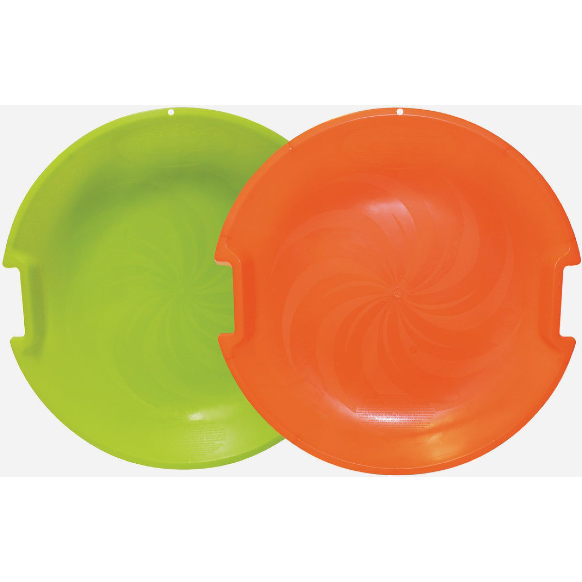 EMSCO Day Glo Super V 26 In. Polyethylene Lime Saucer Disc Snow Sled