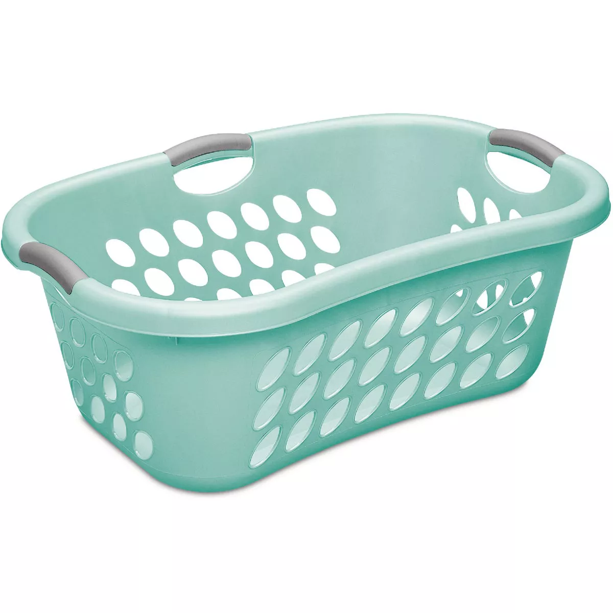 Sterilite 1.25 Bushel Aqua Chrome Hip Laundry Basket