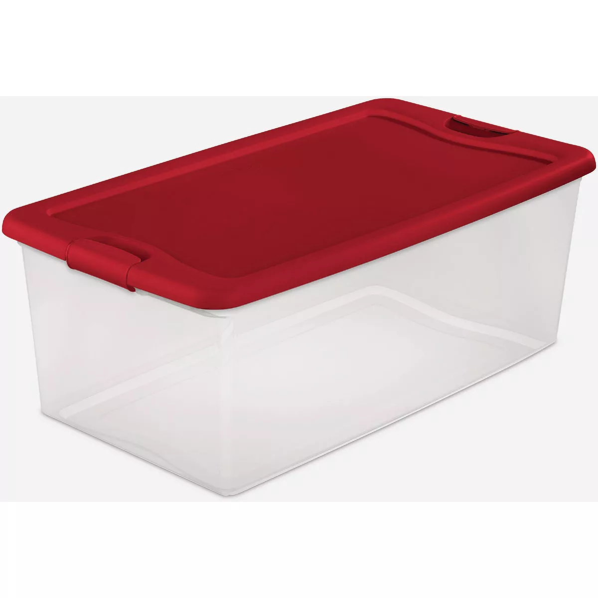 Sterilite 106 Qt. Red Translucent Storage Tote