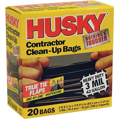 Hefty Load & Carry Heavy Duty Contractor Large Trash Bags, 42 Gallon, 14  Count 