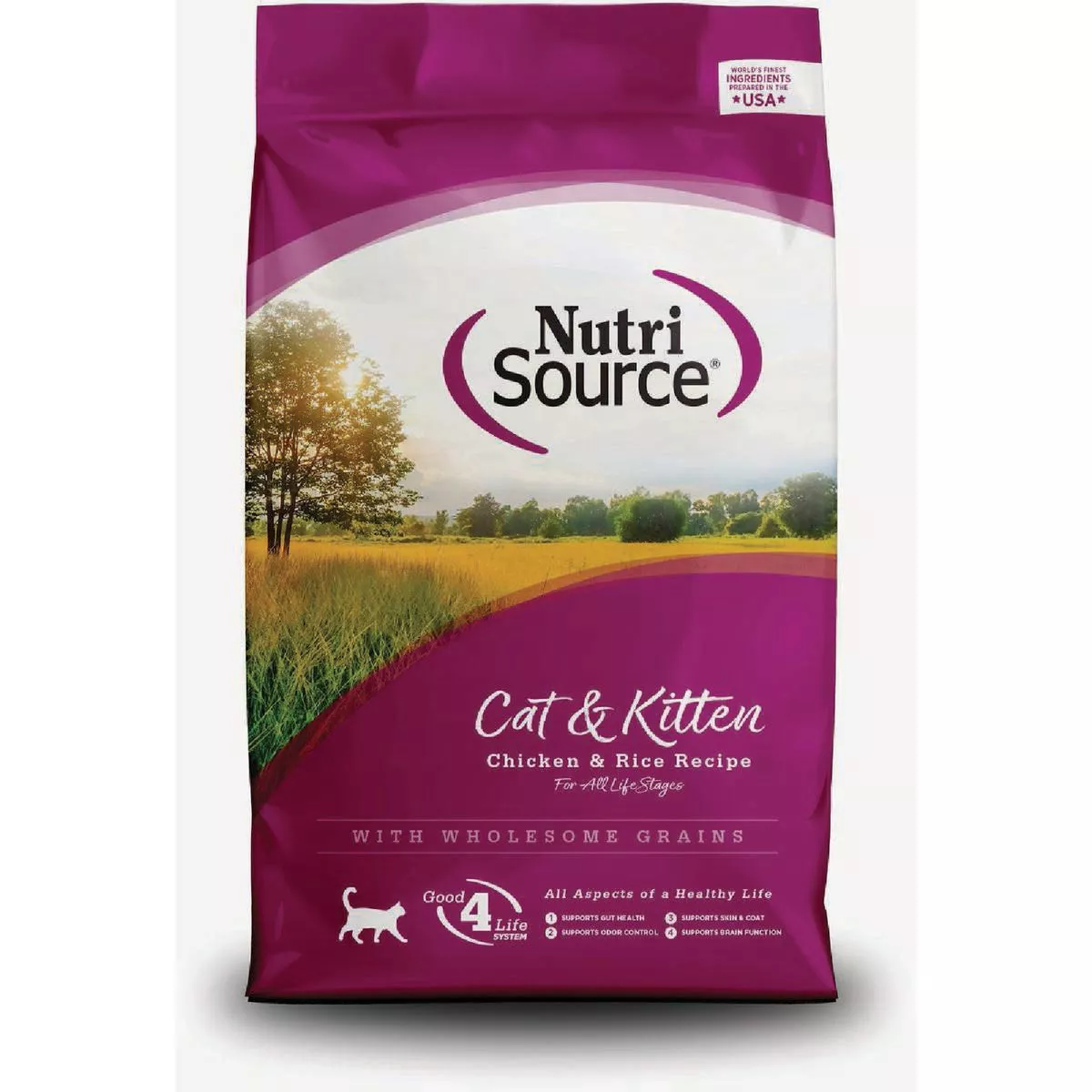 NutriSource Chicken & Rice Recipe Dry Cat & Kitten Food, 6.6 Lb.