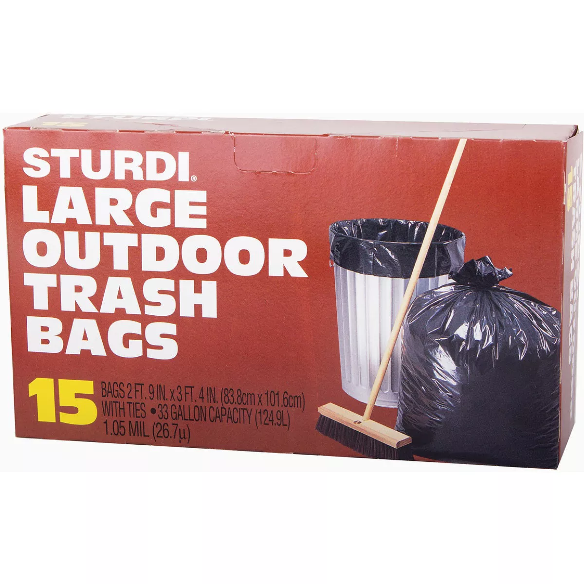 Sturdi 33 Gal. Trash Bags (15-Count)-