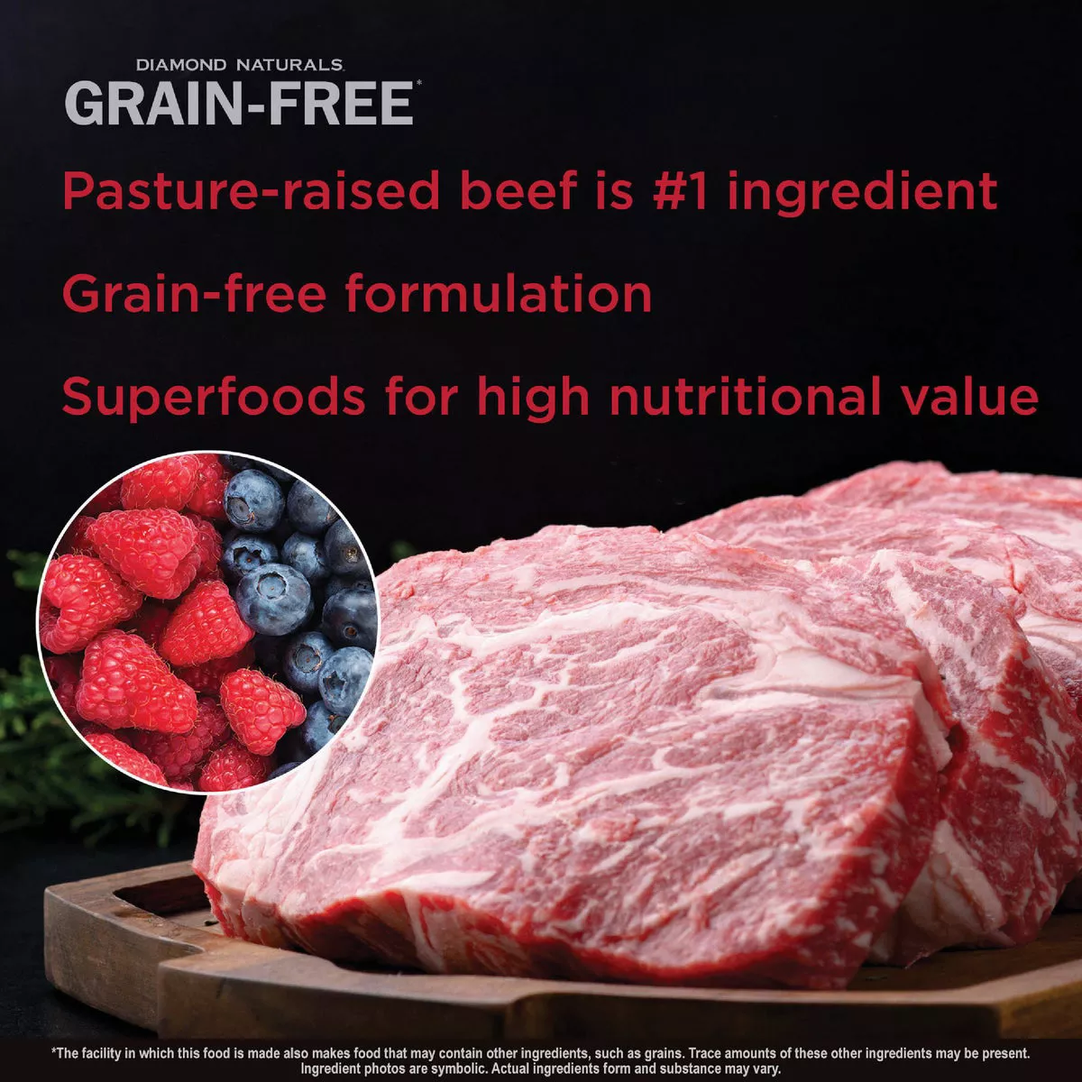 Diamond Naturals Grain-Free 5 Lb. Adult Pasture-Raised Beef & Sweet Potato Formula Dry Dog Food - photo 2