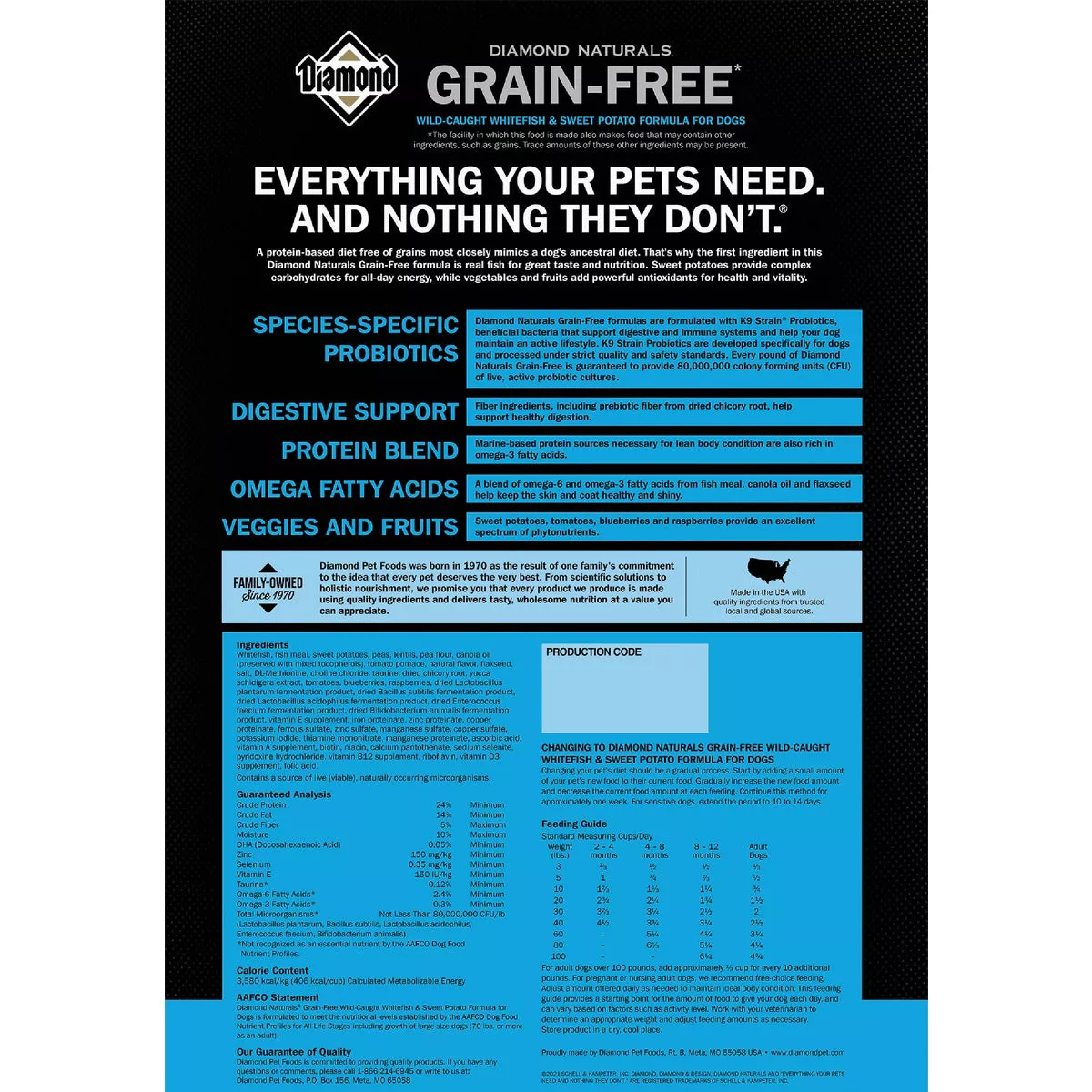 Diamond Naturals Grain-Free 14 Lb. Adult Wild-Caught Whitefish & Sweet Potato Formula Dry Dog Food - photo 4